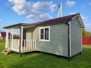 Каркасный дом 7*3м с террасой
